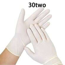 2/20/50/100pcs White Nitrile Gloves, Latex-Free, Household Cleaning Gloves, Waterproof Gloves, Suitable For Kitchen, Processing, Cleaning, Hair Dyeing, Beauty Salon, Household Appliances, Etc. - White - View 14
