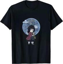 Bluza z nadrukiem Chibi Giyu Tomioka Water Hashira Anime z grafiką unisex - Czarne - Zobacz 1