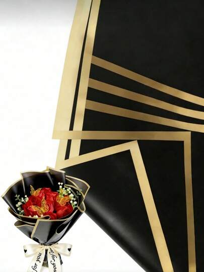 20pcs/10pcs/5pcs/1pc Waterproof Flower Bouquet Wrapping Paper, Gift Wrapping Paper, Suitable For DIY Crafts, Floral Arrangements, Weddings, DIY Flower Arrangements, As Well As Valentine's Day, Mother's Day, Birthday, Wedding, Graduation Ceremony And Anniversary