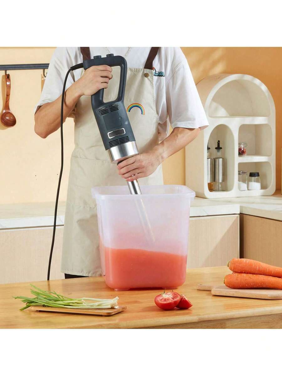 Commercial Immersion Blender, 750W 16" Heavy Duty Hand Mixer, Variable Speed Kitchen Stick Mixer With 304 Stainless Steel Blade, Multi-Purpose Portable Mixer For Soup, Smoothie, Puree, Baby Food - Black - View 1