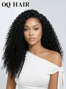 OQ 200% 密度，14-28 英寸，可随意佩戴的半假发，无缝蓬松卷曲翻转式假发，隐形发际线，三合一半假发，抽绳设计，灵活贴合，自然发际线，新手友好，自然色，未经加工的处女发，圣诞假发，Y2K 真人发假发，圣诞礼物，发饰，100% 真人发假发，真人发蕾丝假发，日常佩戴，快速发货，度假旅行必备。 - SNatural - 查看 3