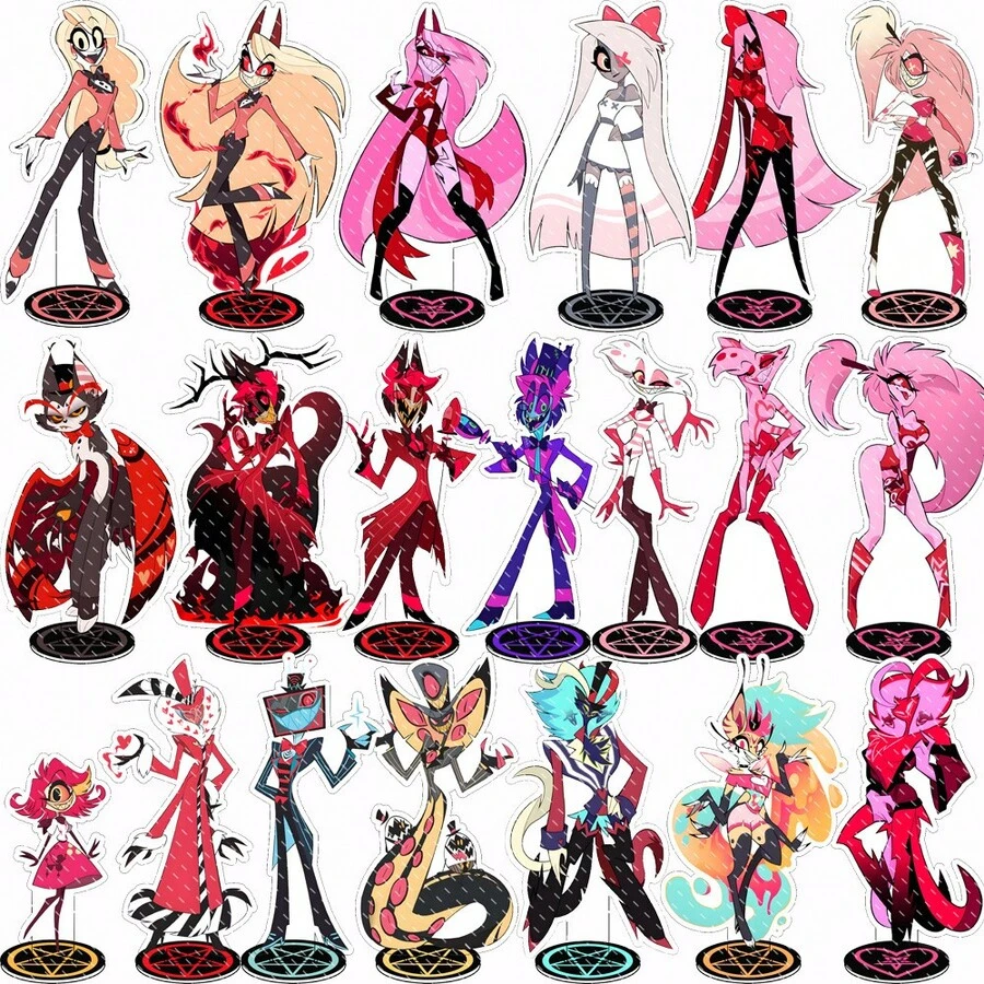 1 Piece Acrylic Standee - Charlie Morningstar Vaggie Alastor Adam Angel Figurine, Suitable For Daily Decoration, Valentine's Day Gift, Holiday Gift, School Use, Gift For Lover, Friends & Classmates, Fashionable Elegant Cute Unique - 18 - Xem 1