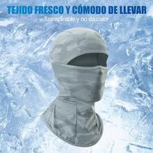 Pasamontaas Hombre, Balaclava Moto, Mascara para Moto Pasamontaa Proteccin Transpirable y Prueba de Viento para Motos Ciclismo para Hombre y Mujer - Gris camuflaje - Ver 2