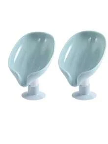 2pcs No Drill Soap Dish, Bathroom Suction Cup Soap Holder, Creative Draining Soap Box - Multicolor - View 12