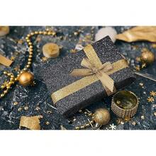 Glitter Black Peel And Stick Wallpaper - Se- Adhesive Decorative DIY Decoration 17.7\X393.7\ - 黑色的 - 查看 5