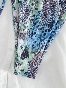 PEPPERMOLLY Women's Summer Blue 2-Piece Bikini Set, Triangle Halter Top And Side Tie Bottoms, Suitable For Sexy Swimwear, Holiday Pool Party Fashion Swimwear Vacation - Blue - View 7