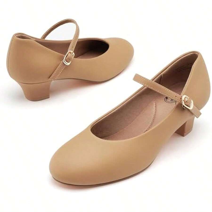 Stelle 1.5" Character Shoes For Women Dance Shoes Stylish Ankle Strap For Ballroom Salsa Tango Flamenco Latin Shoes Sandals For Women Boots Sandals Boots For Women Heels - 棕褐色 11 號 - 查看 1