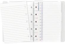 Filofax B115072U Refillable Notebook, Pocket Size, 112 Ruled Moveable Pages Includes 4 Indexes (One With Pocket), Page Marker And Elastic Closure, Purple &Amp; White - 白色 - 查看 3