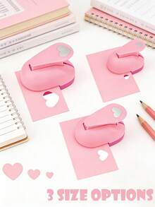 1pc Heart Shaped Embossing DIY Tool, Card And Fabric Punching Tool - Handheld Heart Embossing Machine, Suitable For Making Albums, Paper Crafts And Gifts, Manual Punching Machine, Card Making Materials, Valentine's Day Gift, Back To School Supplies - Multicolor - View 1