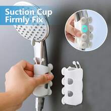Silicone Shower Head Holder - Easy To Install, No Drilling Required, Removable Suction Cup Wall Mount - Multicolor - View 3