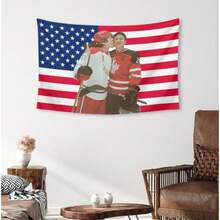 Vintage Heated Rivalry Tapestry, Retro Game Day Flag, Sports Aesthetic Wall Decor, Classic Competition Banner, Bedroom Dorm Decor For Fans 16 - Y - View 1