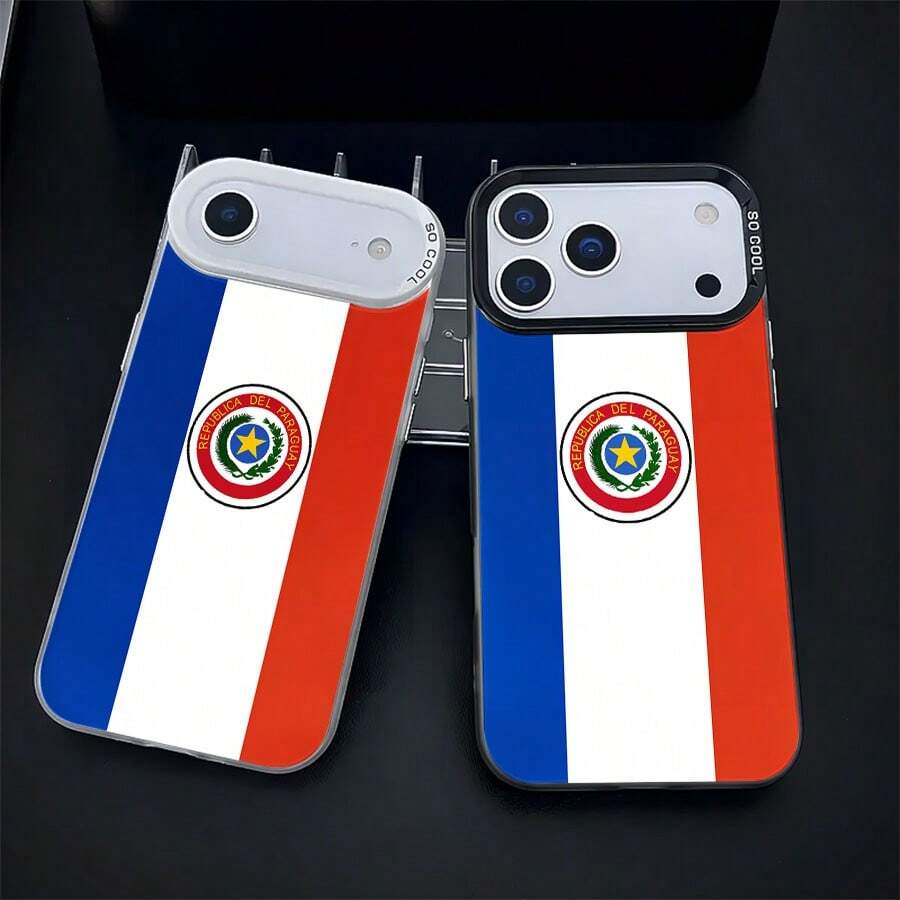 Paraguayan coat of arms This stylish and comfortable large-hole IMD acrylic phone case is an ideal gift for friends and family. It is compatible with for 17/16/15/14/13/12/11/X/XR/7/8, for OPPO,for , for VIVO, for , for Xiaomi, for Honor, and for models, including Plus, Pro, Max, and SE versions. It's the perfect gift for holidays such as Christmas, Valentine's Day, and New Year. - Blanco - Ver 1
