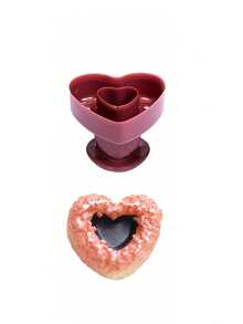 1件/3件套甜甜圈模具，心形、花形和圆形甜甜圈烘焙模具，方便DIY烘焙，便携式甜甜圈制作器，制作自制餐点、便当盒和野餐的完美厨房工具