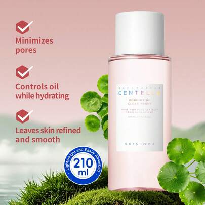 SKIN1004 1瓶210毫升毛孔护理爽肤水，控油收缩毛孔，蕴含马达加斯加积雪草、喜马拉雅玫瑰盐，适合油性及混合性肌肤