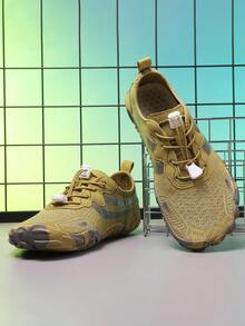 Nouvelles chaussures de surf et de plongée unisexes pour l'extérieur, chaussettes aquatiques respirantes pour les sports nautiques, la plage, la course, le fitness, le yoga, la randonnée, avec une semelle souple, antidérapante, amortissante, chaussures de sport casual, noires - Kaki - Voir 4