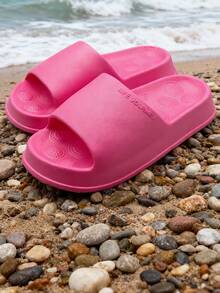 女士EVA时尚纯色防滑平底休闲拖鞋，适合春夏穿着