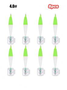 GOTURE 8pcs Wooden Shrimp Squid Hook Explosion Hook 3.5/4.0 # Wrapped With Luminous Cloth Roll Squid Needle With Wooden Shrimp Protective Cover, Sea Fishing Fake Bait - Multicolor - View 10