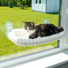 Foldable Cat Window Perch - Cordless, Ultra Soft Machine Washable Bed With 4-Sided Bolster, Metal Frame - Window Hammock For Large Cats And Kittens - one-size - View 8