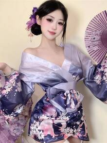 一套日式樱花女仆性感清纯和服连衣裙套装，适合节日、派对、表演、拍照等场合，仅包含连衣裙。 - 彩色 - 查看 9