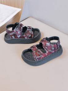 新款儿童休闲凉鞋，软底婴儿凉鞋，男女童均适用 - 中紫紅色 - 查看 15