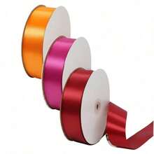 3 Rollos Liston Satinado 4 Cm x 91 Metros Para Flores Eternas Moños Para Regalos Lazos Para Cabello Decoraciones Para Fiesta Creación Proyectos DIY Manualidades Para Casa Escolares Detalles En Ropa Accesorios Color Durazno Fucsia Beis Verde Rosa Lila Naranja Azul Marron Negro Celeste Morado Rojo W2890-Color - Multicolor - Ver 2