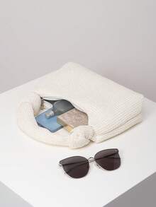 Women's Bohemian Style Summer Beach Bag, Travel Essential, Cruise Essential, Women's Holiday Outfit, Elegant Women's Wallet, Women's Gift, Valentine's Day Gift (Random Pattern) - White - View 6