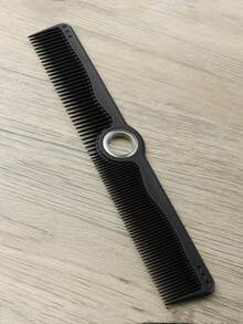 1pc Black Fine-Toothed Rotatable Hairdressing Comb, 360-Degree Swivel Salon Stylist Cutting Comb, Anti-Static High-Temperature Resistant Hair Brush, Hairstyling Gift - Black - View 8
