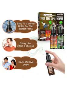 1个随机Jue-Fish臭臭玩具，气味有便便味、地狱味、炸弹味，趣味恶作剧喷雾，搞笑礼物，臭臭玩具，使用前请摇晃均匀，以免失去香味。 - 彩色 - 查看 8