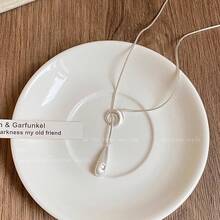 A Silver Brushed Water Drop Necklace For Women 2025 New Autumn Winter Sweater Chain Niche Design Long Pullable Accessory - 項鍊1364 - 查看 7