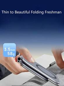 1PC Ultra Thin Car Phone Holder, Ultra-Thin Magnetic Folding Strong Magnetic Support Bracket, Car Back Mounted Phone Desktop Holder, Extendable And Foldable, Compatible With IPhone And Android Phones, Suitable As A Birthday Gift For Family And Friends, Car Phone Holder, Phone Accessories