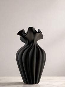 黑色波浪纹装饰花瓶，现代简约艺术风格，适合家居装饰，可摆放在客厅茶几、玄关、卧室等处，风格优雅，是馈赠佳品。 - 多色 - 查看 12