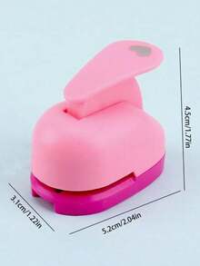 1pc Heart Shaped Embossing DIY Tool, Card And Fabric Punching Tool - Handheld Heart Embossing Machine, Suitable For Making Albums, Paper Crafts And Gifts, Manual Punching Machine, Card Making Materials, Valentine's Day Gift, Back To School Supplies - Multicolor - View 2