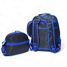 Children's School Backpack 3D Astronaut + Lunchbox And Pencil Case, Complete 3-Piece Kit - Azul - View 3