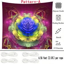 1 pieza Tela de sombrilla digital 2D con estampado, 5 estilos diferentes de patrones bohemios, con características como patrón impreso, a prueba de viento, desmontable, ligero, semioscurecedor, antipolvo y duradero - Multicolor - Ver 2