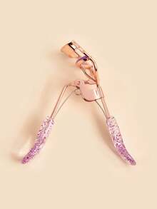 16pcs/Set Eyelash Curler & Refill Pads, Stainless Steel Rose Gold Plated Curved Eyelash Curler & Purple Glitter Handle, For Curling And Shaping Lashes, Lifting Lashes, Making Eyes Look Bigger, Suitable For All Eye Shapes, Perfect For Women's Lashes And Brows, Affordable Makeup Tool, Great Gift For Valentine's Day - Multicolor - View 4