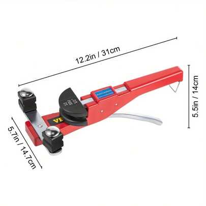 Manual Tube Bender Kit 7 Heads 1/4" To 7/8" Multi-Function Ratchet Tube Bender