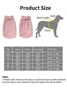 UFBemo Pet Sweater High Collar Pullover, Soft & Lightweight Material, Breathable Cute Pom Pom Knit Sweater Suitable For Cats And Small/Medium Dogs - Pink - View 6