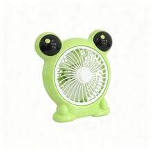 Ventilador Mini USB de Escritorio en Forma de Rana Divertido y Lindo, Adecuado para Enfriar en Verano, Silencioso para Escritorio de Oficina y Hogar, Ventilador de Rana (Rana de Ojos Grandes) Diseño de Caricatura Decoración Divertida ​   Mini ventilador USB/eléctrico - Verde - Ver 4