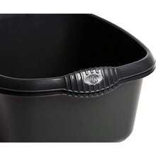 Set Of 3 Plastic Large Kitchen Sink | Rectangular Sink Tidy, Washing Up Bowl, Large Dish Drainer In Midnight/Graphite Colors - 午夜黑 - 查看 9