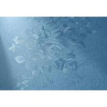 Blue Peel And Stick Wallpaper Floral Textured Wallpaper 17.7inch X 196.8inch Floral Embossed Contact Paper Grey Blue Se- Adhesive Decorative Wall Paper Removable Cabinets Shel F Liner Vinyl - 藍色的 - 查看 1