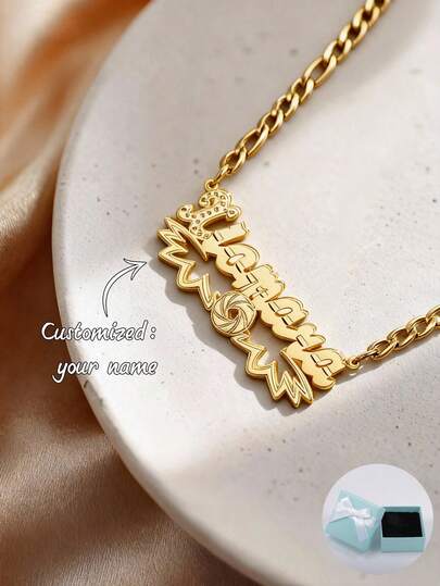 Customized Text Necklace, Suitable For Cross-Border Export, Valentine's Day, Mother's Day, Thanksgiving, High-End Gift For Southeast Asia And Europe/America