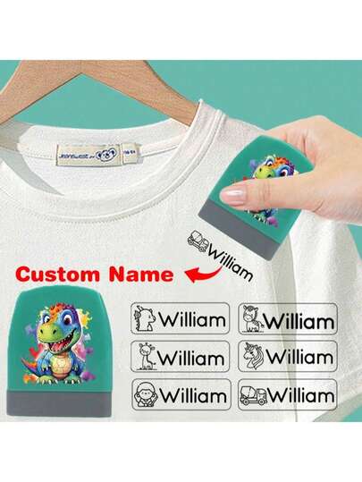 1pc Customized Name Stamp, Waterproof, Suitable For Clothing. This Personalized Name Stamp Can Be Customized, And Can Be Used For Clothing, Handwritten Signatures, And Other Occasions. It Is A DIY Customized Cartoon Ink Name Stamp, Suitable For Business, Students, Schools, And Also A Exquisite Stationery Gift. The Stamp Is Small And Portable, No Need For Ironing, And Can Be Reused.