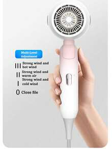 Melaide Salon-Grade Fast Drying Hair Dryer | Low Noise Lightweight Foldable Travel Hair Dryer | Perfect Hair Care Gift For Men And Women - Multicolor - View 8