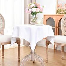 Eeivs Small Square Tablecloth 36 X 36 Inch Washable Polyester Table Cloth Solid White Heavy Duty Fabric Coffee Table Cover For Dining Home Kitchen Party Wedding,White36inchx36inchSquare - White36inchx36inchSquare - View 2