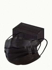 100pcs Black Disposable Face Shields - Non-Reusable, Non-Medical - Safety And Occupational Protection - Black - View 6