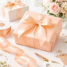 3 Rollos Liston Satinado 4 Cm x 91 Metros Para Flores Eternas Moños Para Regalos Lazos Para Cabello Decoraciones Para Fiesta Creación Proyectos DIY Manualidades Para Casa Escolares Detalles En Ropa Accesorios Color Durazno Fucsia Beis Verde Rosa Lila Naranja Azul Marron Negro Celeste Morado Rojo W2890-Color - Multicolor - Ver 3