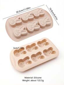 1pc Creative 6-Cavity Rabbit Shaped Cake Mold, Cartoon Cute Ice Cream Pudding Jelly Mold Silicone Baking Tool, Steaming & Baking , Easy To Clean, Suitable For Easter, Children's Day, Birthday Party, Parent-Child DIY Baking, Wedding Favors - Multicolor - View 15