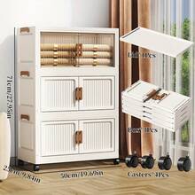 Multi-Functional Collapsible Toy Storage Bins - Stackable Storage Containers With Lids, Heavy-Duty Storage Bin For Garage Storage, Home Organization Essential For Closet, Bathroom, Kitchen & Office - trắng - Xem 12