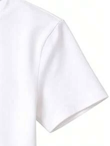 Camisa de Verano para Mujer con Estampado de Mano de Hamsa y Ojo, Manga Corta, Ropa Casual y Deportiva - Blanco - Ver 3