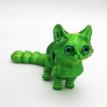 3D Printed Cat Statue Decor, Stylish And Realistic Figurine With Adjustable Joints, Posable In Various Poses, Suitable For Home, Party Decoration, Holiday & Birthday Gifts, Room Decor, Tabletop Display, Adds Ambiance (Random Eye Color)